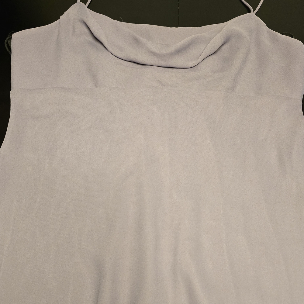 Michelangelo Lavender Cowl Neck Slip Dress Strappy Sleeveless Zip‎ Long Size 16
